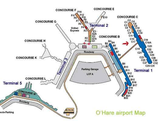 Ohare Airport Map. Take a look at the map below